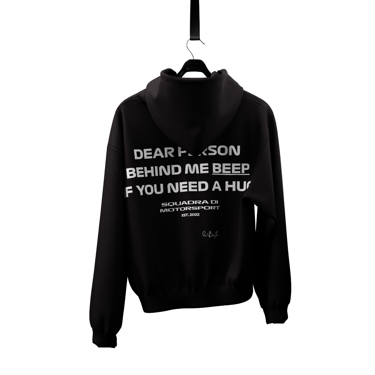 Beep If You Need A Hug Hoodie - Black