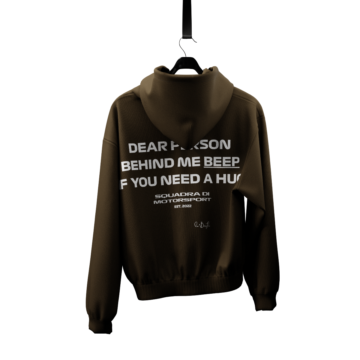 Beep If You Need A Hug Hoodie - Brown